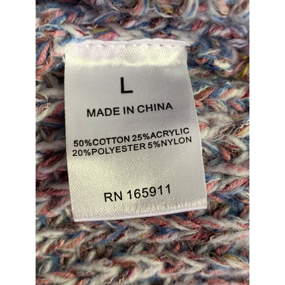 Grace+Karma Womens Large Multicolor Knit Button-Up Cardigan Sweater New - Picture 4 of 5